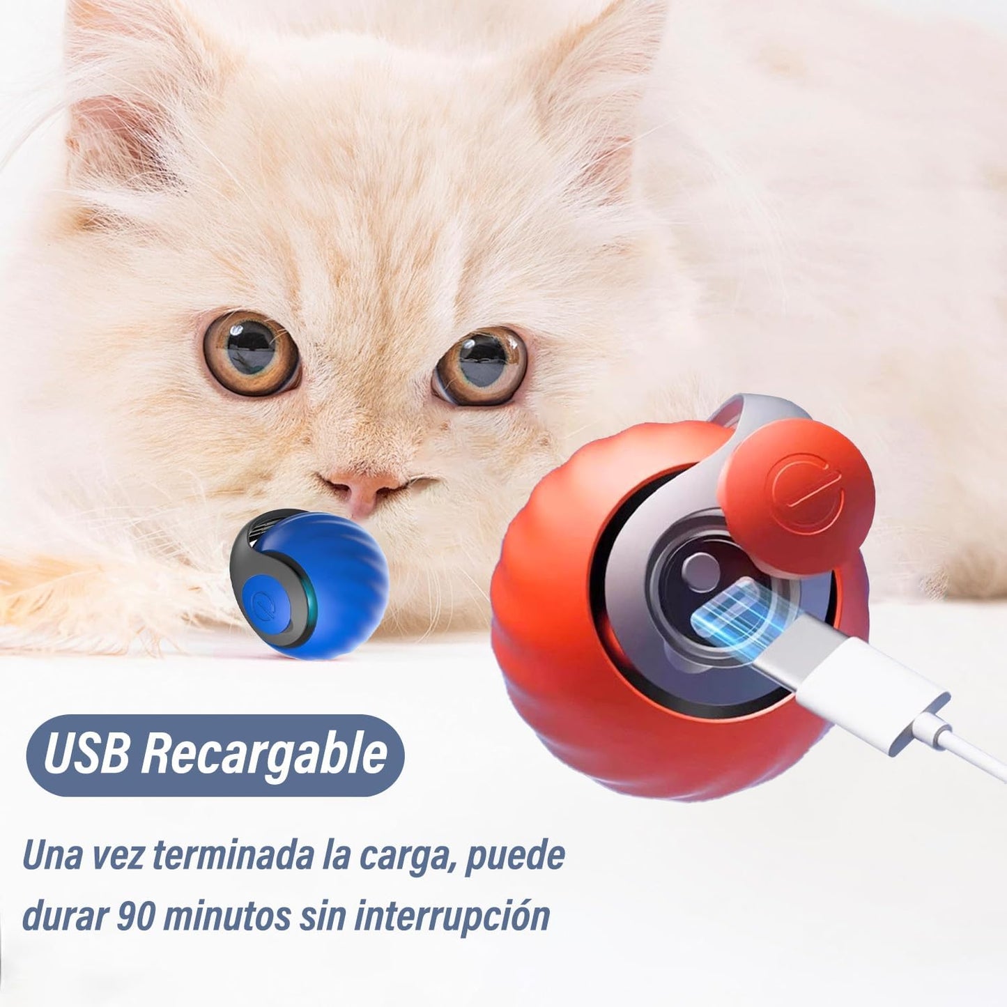 Set de 2 Pelotas Interactivas para Gatos – ¡Diversión sin fin! 🐱✨