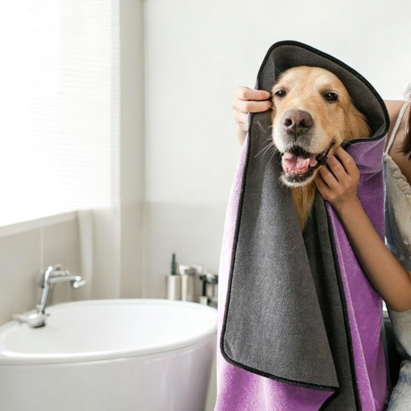 Toalla de baño para mascota