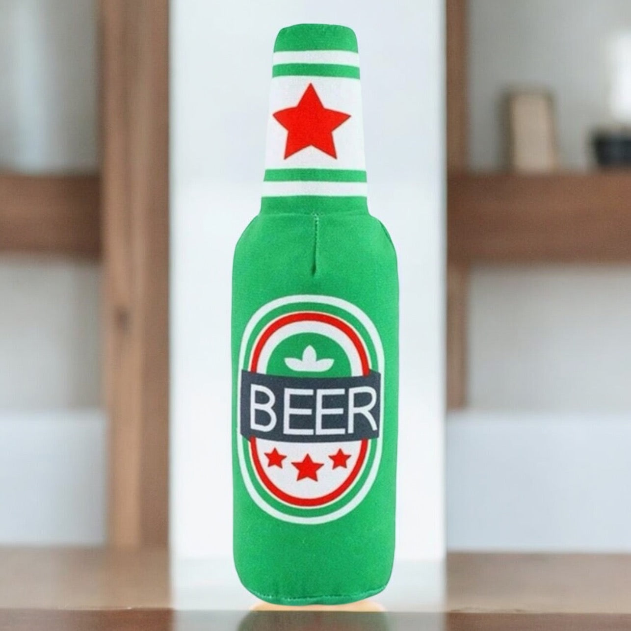 Peluche en forma de cerveza