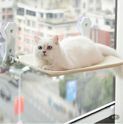 Hamaca para gatos con ventosas ultra resistentes – ¡el mejor mirador felino! 🐾