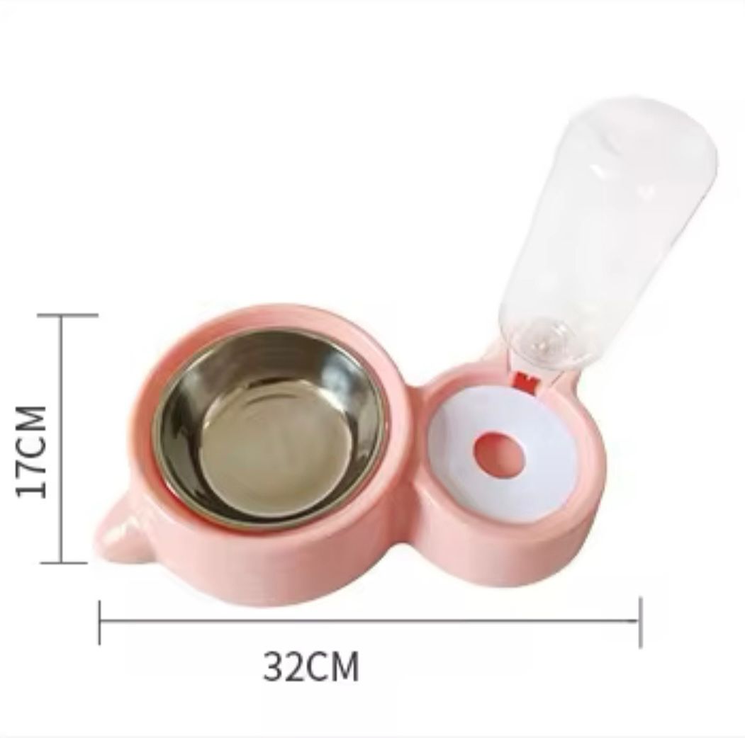 Comedero con dispensador de agua