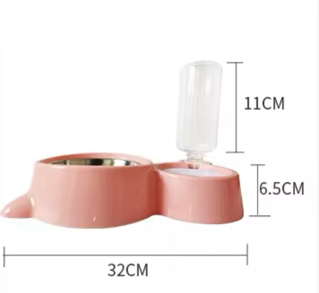 Comedero con dispensador de agua
